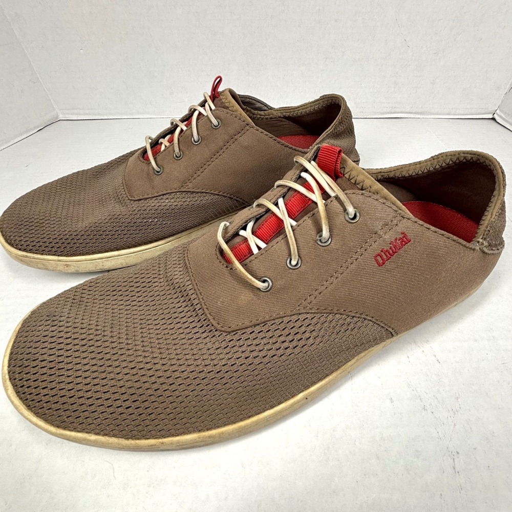 OluKai Nohea MOKU Men's Brown Mesh Lace Up Sneakers Shoes 10.5 GUC